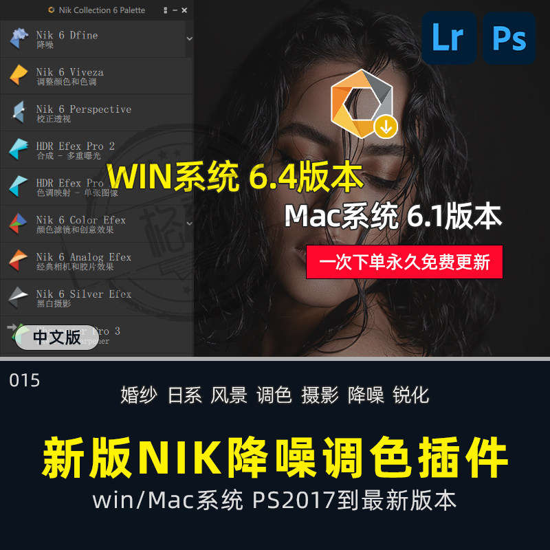Nik Collection6.4.0调色降噪锐化lr插件nik滤镜ps插件winmac2023怎么样,好用不?