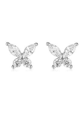 APM Monaco蝴蝶耳钉女925纯银耳钉轻奢小众新款耳饰生日礼物