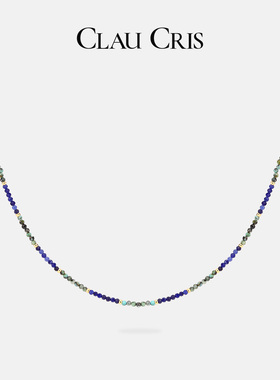 Clau Cris法式小众设计复古文艺串珠简约气质项链锁骨链毛衣链
