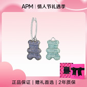 APM Monaco40周年小熊耳环单只圈圈设计感耳钉轻奢小众耳饰女礼物