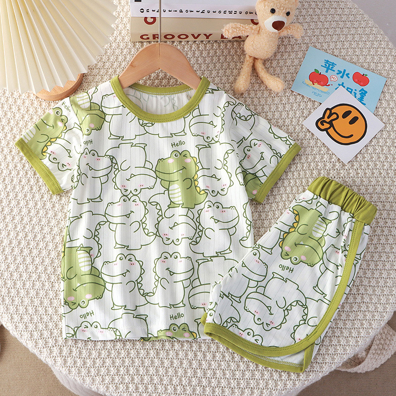 夏季儿童沙滩裤短袖套装