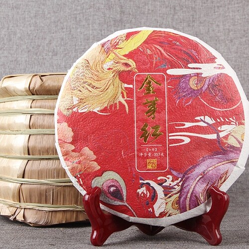滇红茶大金芽蜜香金芽红云南凤庆古树茶叶浓香型大金牙茶饼