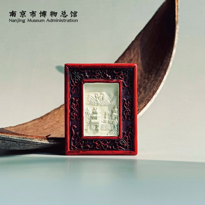 双12专享5折 售罄无补 红色文创延安石刻立体冰箱贴复古创意国风