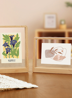 亚克力相框实木定制照片摆台装裱6寸小卡展示架7寸8寸明信片画框