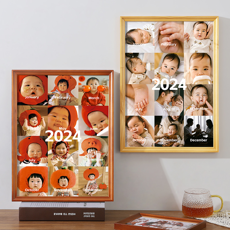 宝宝一周岁纪念相框照片定制diy