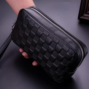 真皮手拿包男士手拎包大容量钱包男款手机包牛皮休闲手抓包潮新款