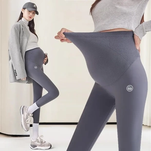 2025新款孕妇鲨鱼裤秋冬外穿托腹大码芭比孕妇打底裤秋冬加绒加厚