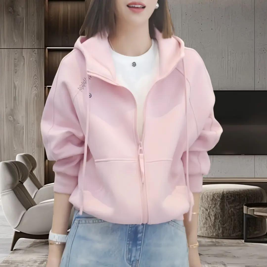 欧若风时尚卫衣外套女春