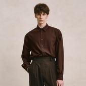 140支纯羊毛 碎褶衬衫 轻柔机洗 「2色」SageSalt 1045BR 1045IV