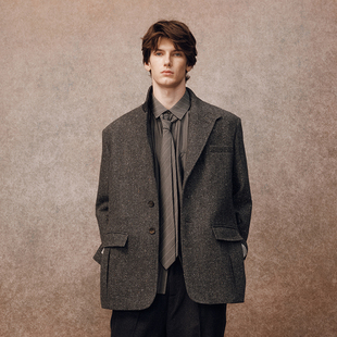 羊毛与桑蚕丝西装 风格 领口多造型2003GY 」SageSalt猎装 「秋冬新品
