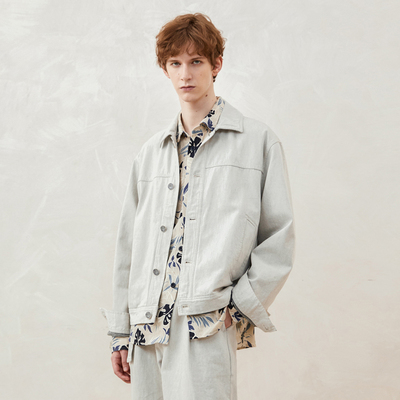 水洗牛仔夹克SAGESALT叔本聪