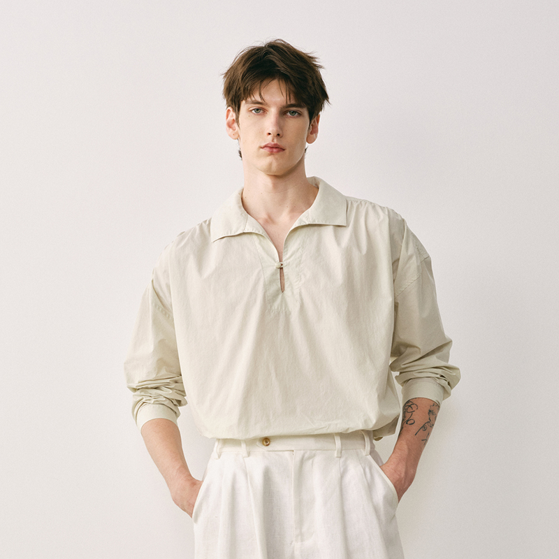 「春夏新品」SageSalt 棉质抽褶长袖衬衫 Poet Shirt 1043GN
