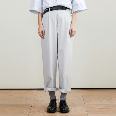 亚麻混纺九分裤抗紫外线轻薄透气