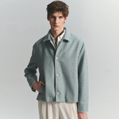 浅青羊毛箱型夹克Moon羊毛 SageSalt 早秋限定系列 6035AQ