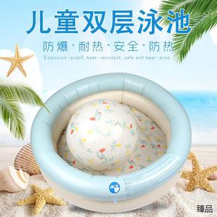 卫生间小泳池儿童专用充气双层泳池家庭加厚婴儿小孩家庭玩水泡澡