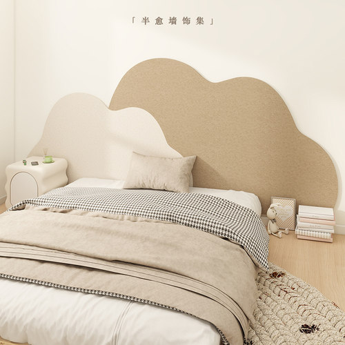 半愈3d立体云朵背景墙软包墙围