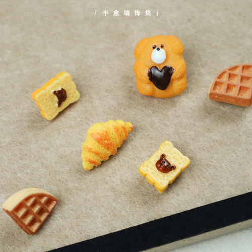 半愈卡通面包造型创意图钉