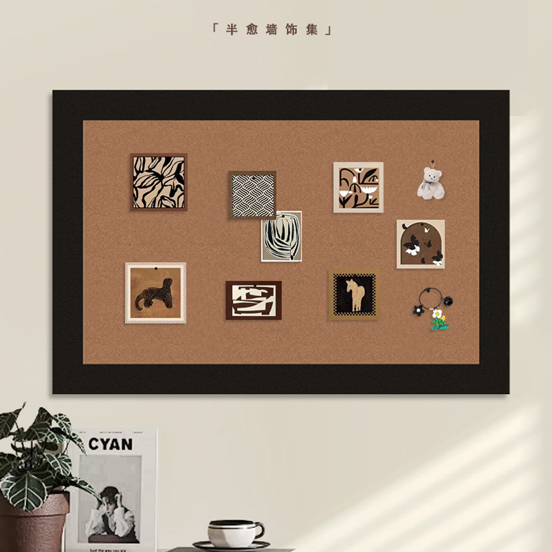 创意毛毡板墙贴免打孔3d立体软木板照片墙房间墙面装饰相片展示板