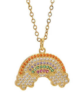 NEWRIDGE铜镀真金项链镶锆石