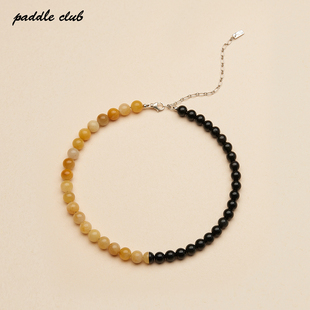 paddle club 切割拼接石珠项链