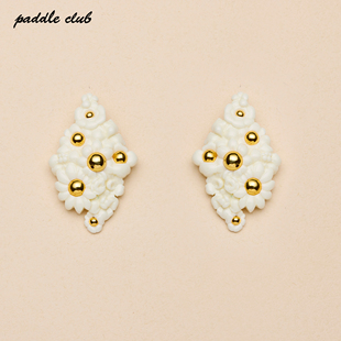 paddle club 菱形花簇耳环