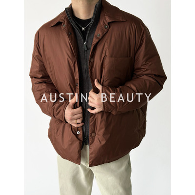 AUSTINBEAUTYU【霍尔多巴吉系列】三星可溯源95白鹅绒衬衫中长款