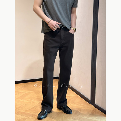 AUSTINBEAUTY【简构日常】靛蓝中直筒微弹牛仔裤百搭显瘦休闲长裤