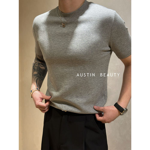 AUSTINBEAUTY【云朵触感】高支莫代尔棉修身基础百搭短袖
