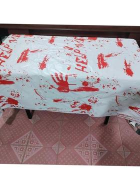 Halloween party Bloody handprint tablecloth Haunted house sp