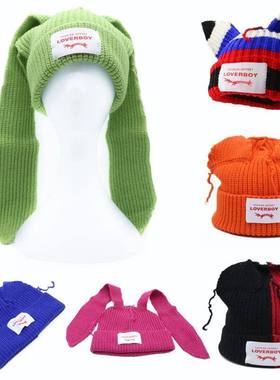2023 NEW Cute Fashion Hooded Lover Boy Ear Knit Double-layer