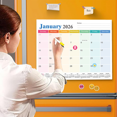 2025 English calendar magnetic refrigerator magnets Calendar
