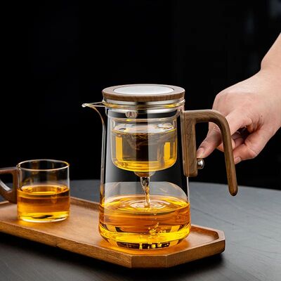 One Click Magnetic Switch Tea Separation Filtration Tea Pot