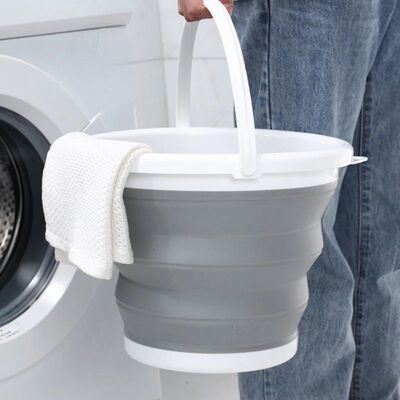 3L olding bucket portable silicone plastic saves space and i