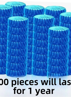 60pcs Blue Bubble Automatic Toilet Cleaner Tablet Blocks Loo