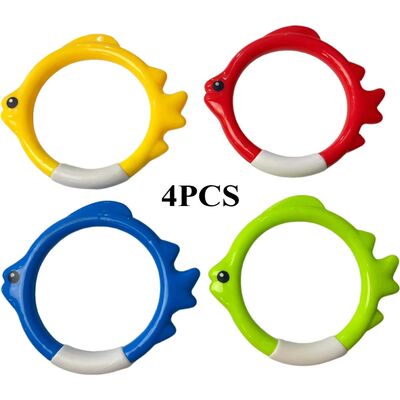4×Summer Swimming Diving Toys Set Pool Swim Ring Water Spor
