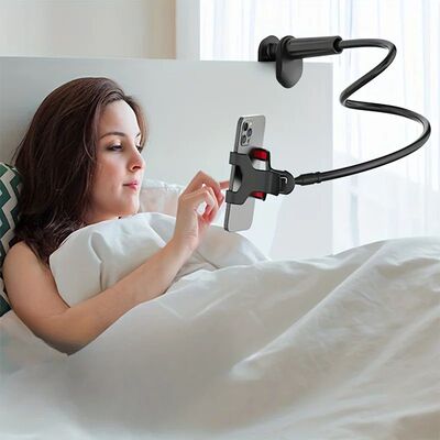 Lazy Bedside DesktopMobile Phone Clamp Bracket Flexible Long
