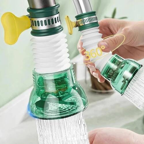 Universal 360 Degrees Rotatable Faucet Filter / Retractable
