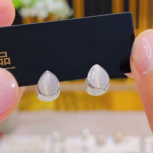 雙面水滴耳扣S925銀針時(shí)尚 簡約法式 百搭耳環(huán)小眾氣質(zhì)高級(jí)感耳釘