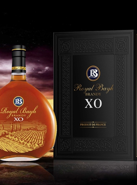 贝赫法国xo白兰地原瓶原装进口x0白兰地洋酒礼盒装700ml单支 整箱