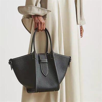 荔枝纹复古小众包VASIC新款菜篮子简约包翅膀包手提包单肩腋下包