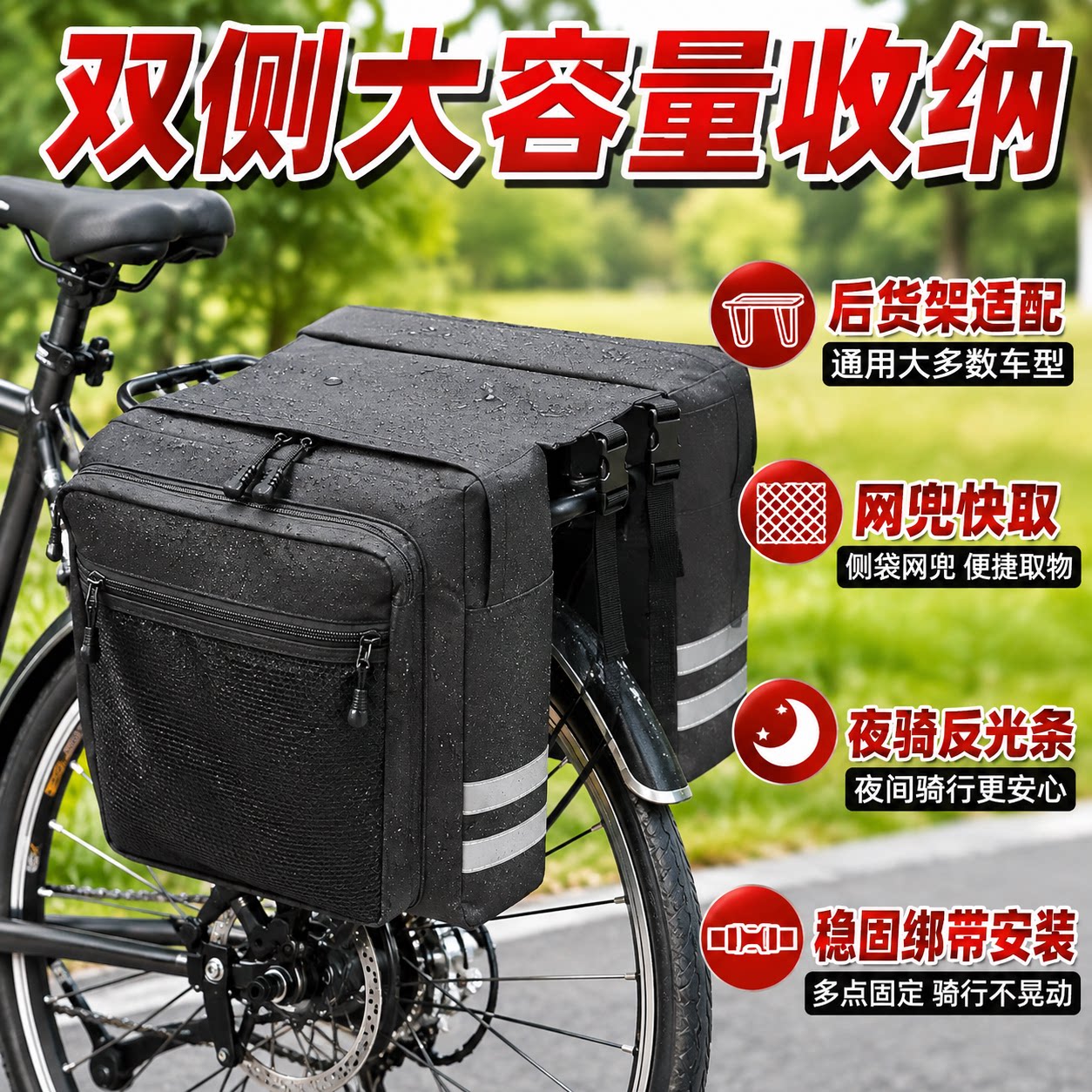 适用于捷安特山地自行车大容量驮包后货架包旅骑尾包骑行装备配件
