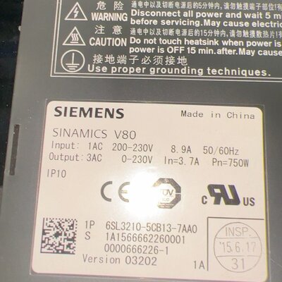 议价变频器6SL3210-5CB13-7AA06SL32105CB137AA0