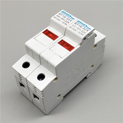 熔断器底座RT18-32X/63X 1P/2P/3P/4P 圆筒保险丝导轨式带指示灯