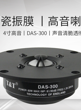 T&T陶瓷4寸高音喇叭顶高音清脆音靓灵敏度高搭配6-8寸低音DAS-300