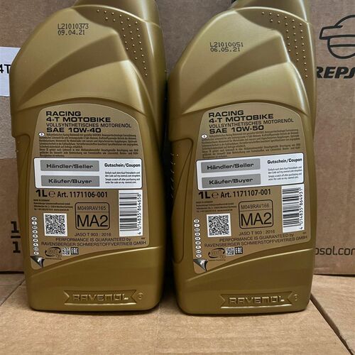 RAVENOL德国拉锋4T 10w40 10W50 竞技摩托车 PAO加酯全合成机油1L