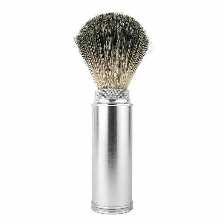 便携旅行装男士剃须刷可收纳便捷式獾毛 胡须刷化妆刷美妆工具