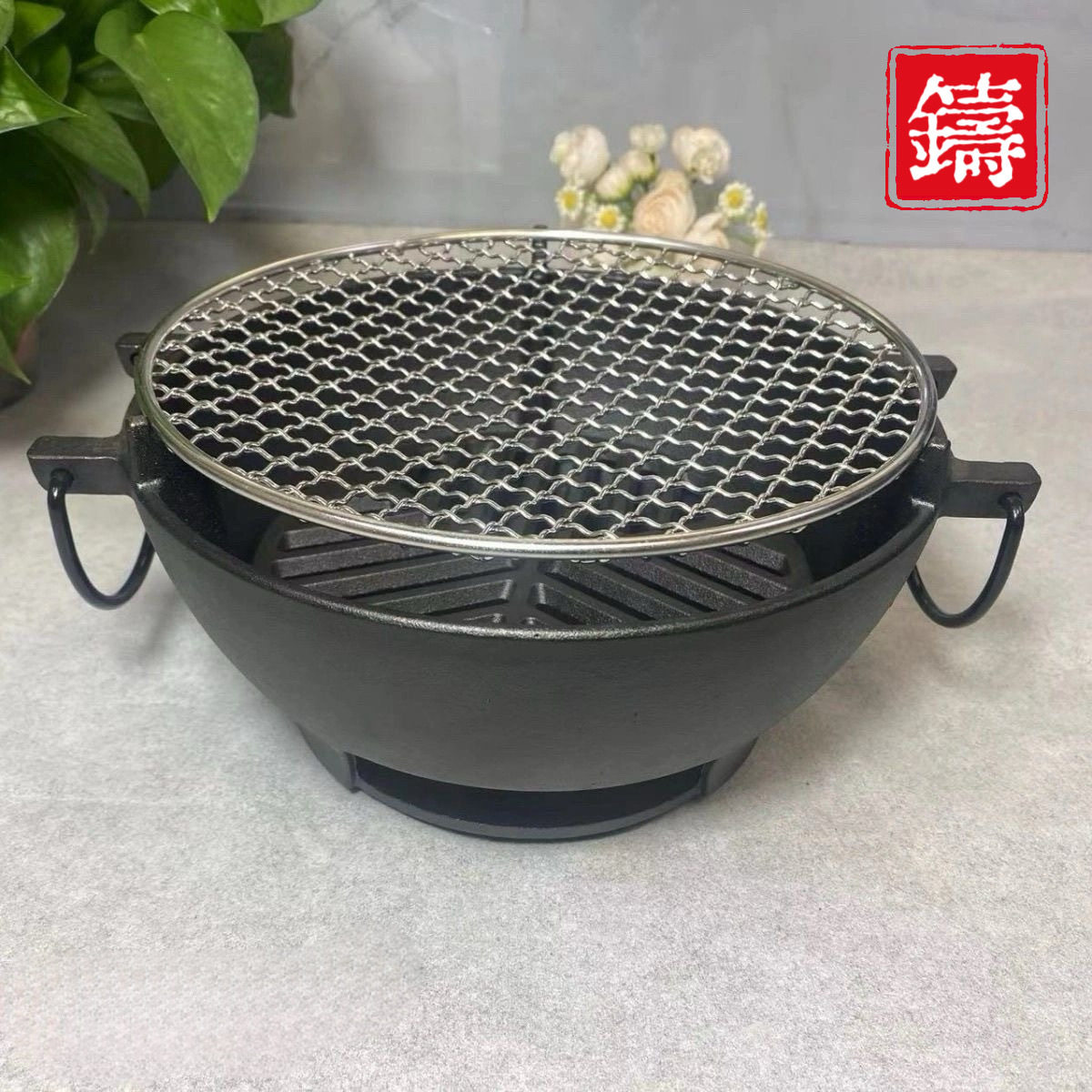 铸铁碳火烧烤炉围炉煮茶家用户外