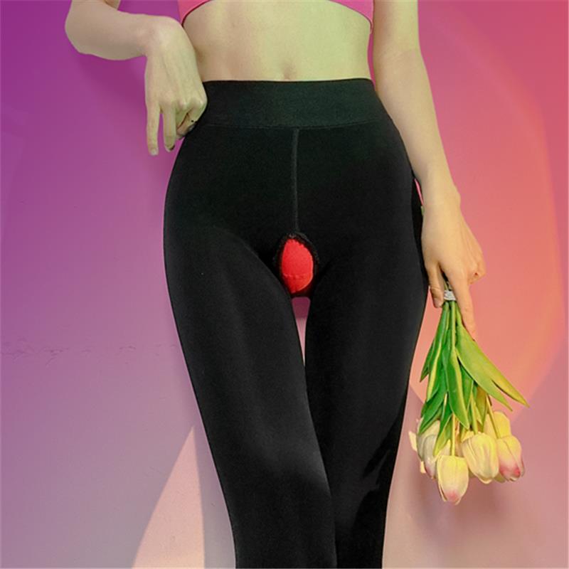 水光一体诱惑黑丝加绒打底裤袜加厚开档连裤袜大码女光腿丝袜神器