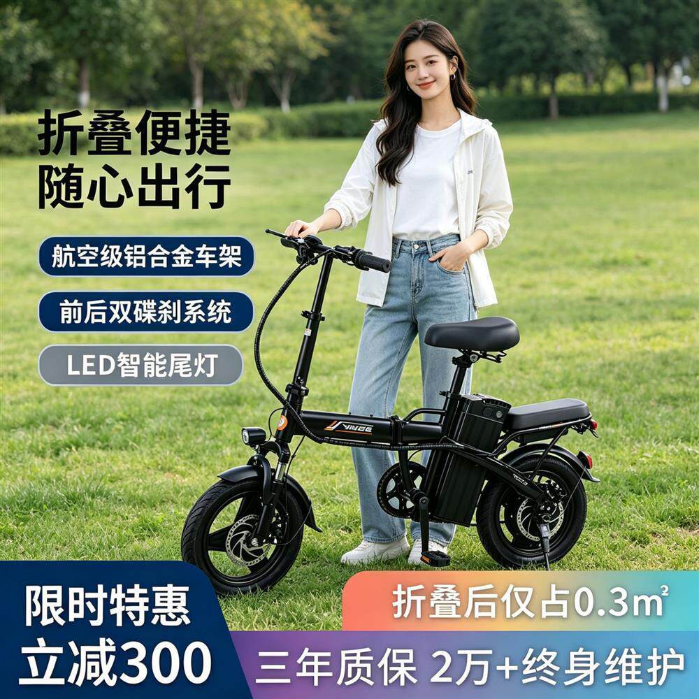 折叠电动车双人小型代步超轻便携