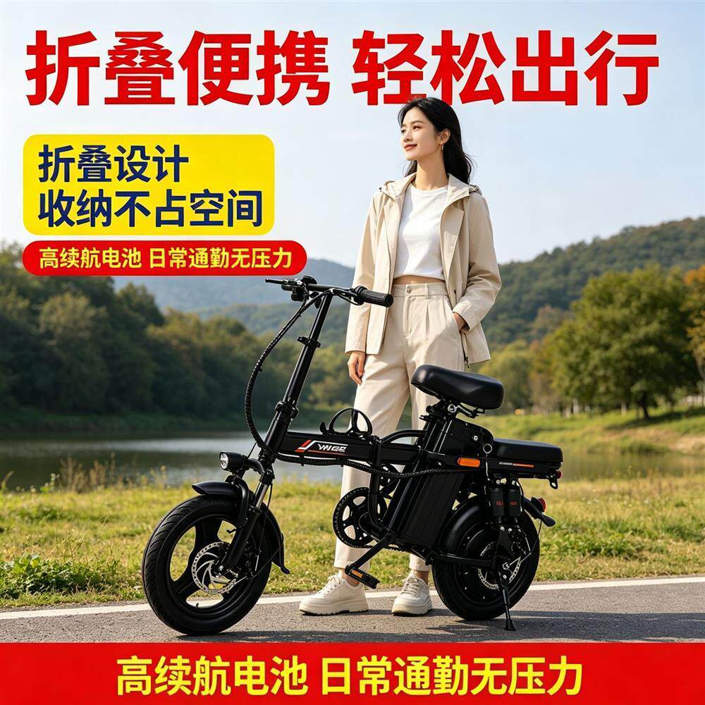 2026新款折叠电动车代驾新国标自行车锂电超轻便携小型代步电瓶车